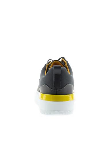 Erkek Giyim - ORTA GRİ 43 Beden Sneaker Deri Ayakkabı