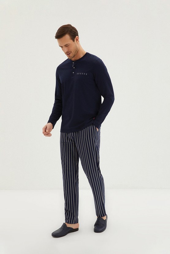 Erkek Giyim - 5'li Triko Roblu Pijama Takımı