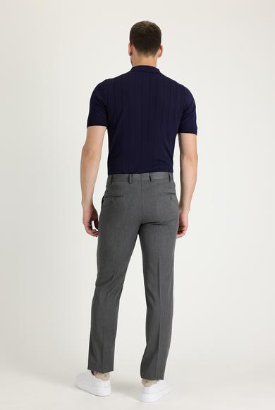 Erkek Giyim - AÇIK GRİ 56 Beden Likralı Klasik Kumaş Pantolon