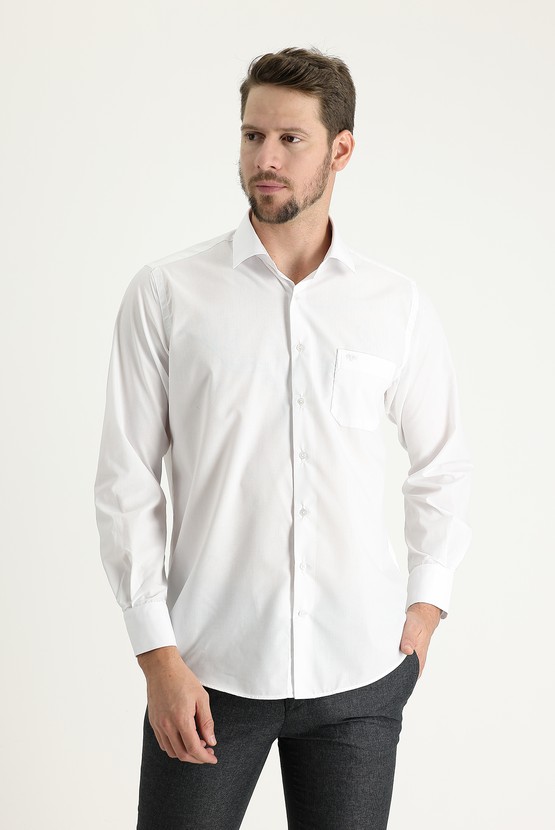 Erkek Giyim - Uzun Kol Klasik Pamuklu Gömlek