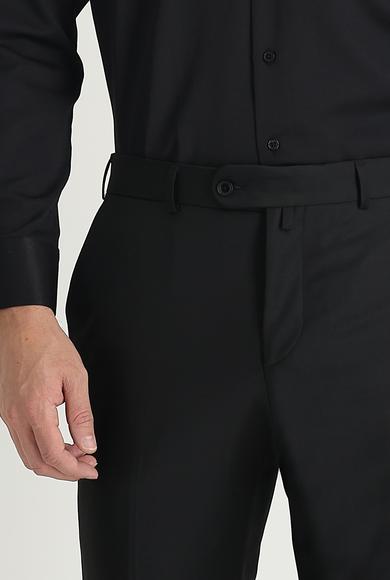 Erkek Giyim - SİYAH 56 Beden Yünlü Klasik Pantolon