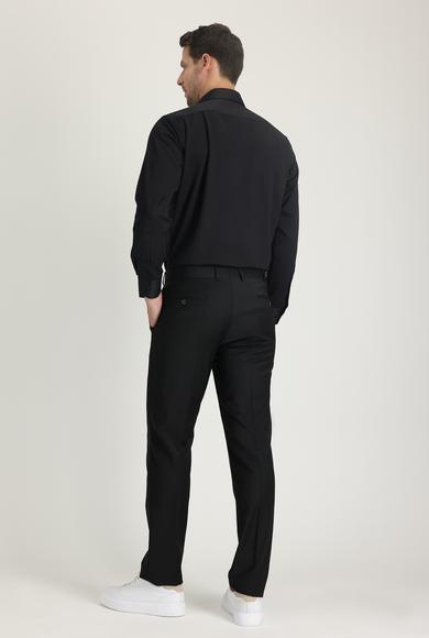Erkek Giyim - SİYAH 56 Beden Yünlü Klasik Pantolon