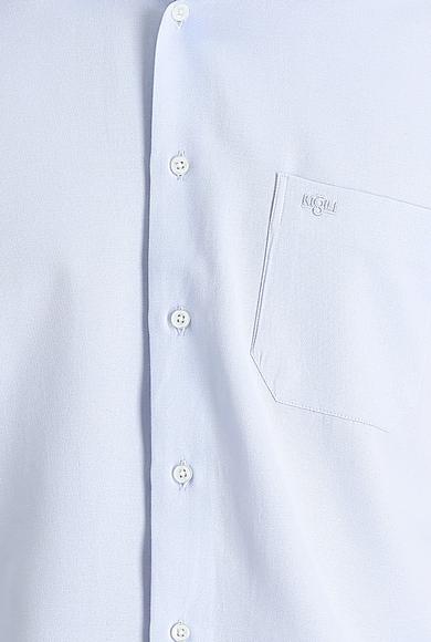 Erkek Giyim - AÇIK MAVİ M Beden Uzun Kol Klasik Desenli Pamuklu Gömlek