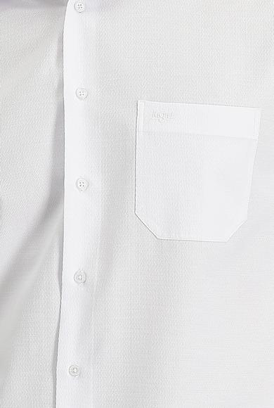 Erkek Giyim - BEYAZ 3X Beden Uzun Kol Klasik Desenli Pamuklu Gömlek