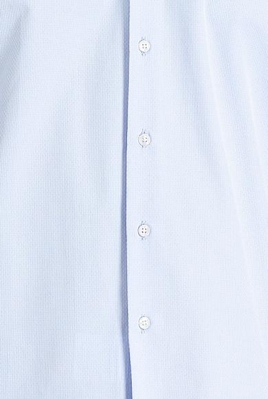 Erkek Giyim - UÇUK MAVİ M Beden Uzun Kol Slim Fit Dar Kesim Klasik Gömlek
