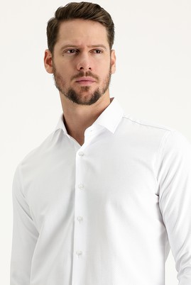 Beyaz
      
      Uzun Kol Slim Fit Desenli Oxford Pamuklu Gömlek