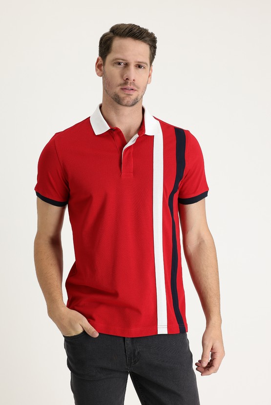 Erkek Giyim - Polo Yaka Pamuk Tişört