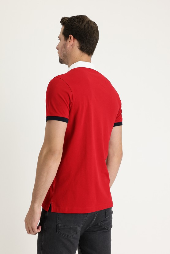 Erkek Giyim - Polo Yaka Pamuk Tişört