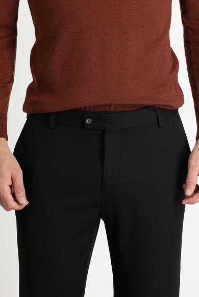 Erkek Giyim - SİYAH 52 Beden Süper Slim Fit Klasik Pantolon
