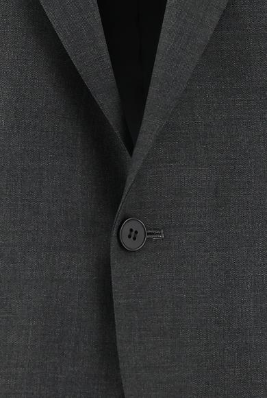 Erkek Giyim - ORTA FÜME 54 Beden Klasik Takım Elbise