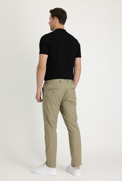 Erkek Giyim - ORTA VİZON 54 Beden Slim Fit Likralı Kanvas / Chino Pantolon