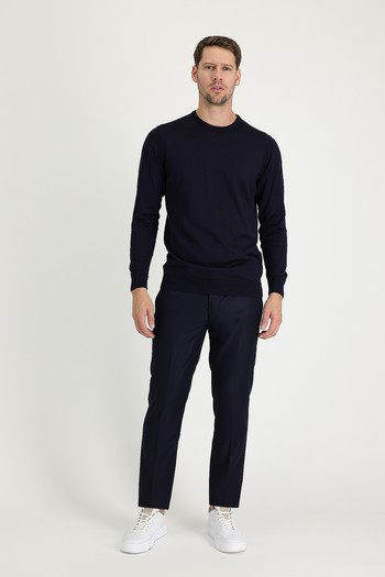 Slim Fit Dar Kesim Klasik Kumaş Pantolon_0