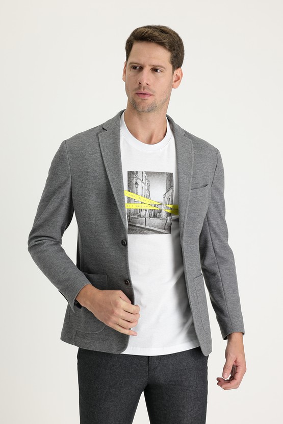 Erkek Giyim - Süper Slim Fit Blazer Ceket