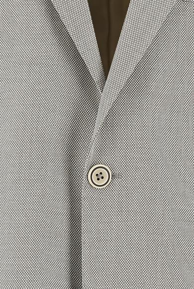 Erkek Giyim - AÇIK BEJ 62 Beden Klasik Desenli Ceket