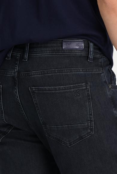 Erkek Giyim - ORTA LACİVERT 54 Beden Regular Fit Likralı Denim Pantolon
