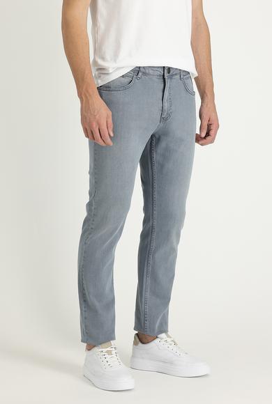 Erkek Giyim - UÇUK MAVİ 50 Beden Slim Fit Likralı Denim Pantolon