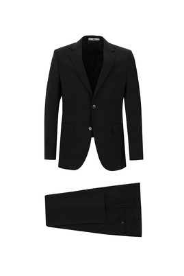 Siyah
      
      Slim Fit Yünlü Klasik Takım Elbise