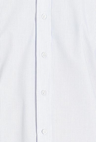 Erkek Giyim - UÇUK MAVİ XL Beden Uzun Kol Regular Fit Çizgili Pamuklu Gömlek