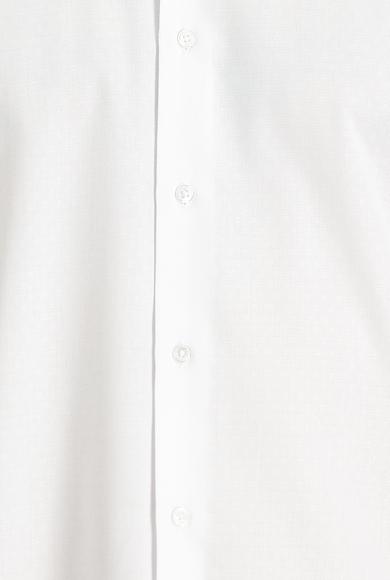 Erkek Giyim - BEYAZ 3X Beden Uzun Kol Klasik Desenli Gömlek
