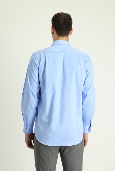 Erkek Giyim - AÇIK MAVİ L Beden Uzun Kol Klasik Pamuk Gömlek