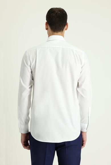 Erkek Giyim - BEYAZ L Beden Uzun Kol Non Iron Klasik Pamuklu Gömlek
