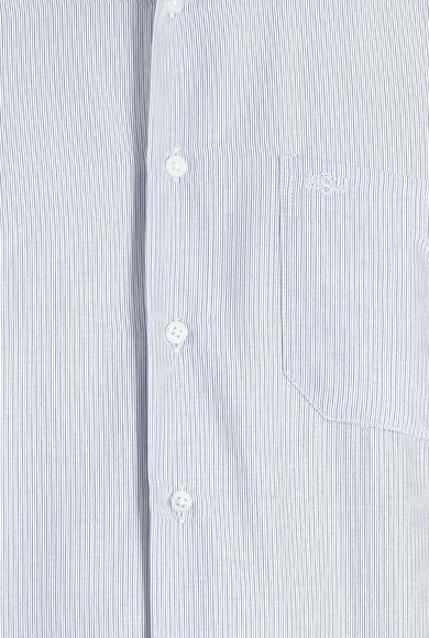 Erkek Giyim - AÇIK MAVİ L Beden Uzun Kol Slim Fit Klasik Desenli Pamuklu Gömlek