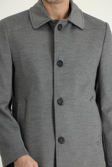 Erkek Giyim - ORTA FÜME 60 Beden Klasik Palto