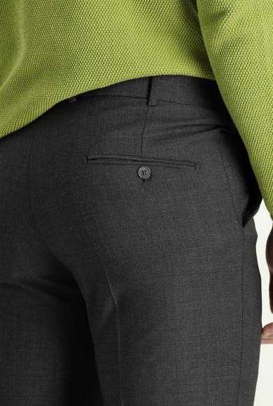Erkek Giyim - METALİK GRİ 52 Beden Yünlü Klasik Pantolon