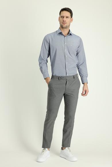 Erkek Giyim - ORTA GRİ 60 Beden Likralı Klasik Pantolon