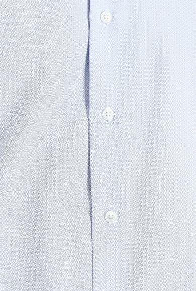 Erkek Giyim - UÇUK MAVİ L Beden Uzun Kol Slim Fit Klasik Desenli Pamuklu Gömlek