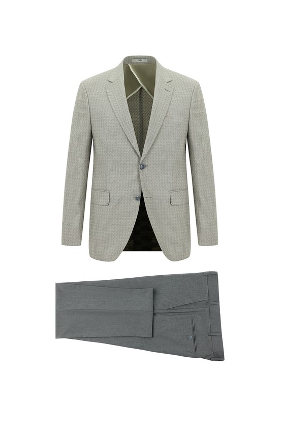 Erkek Giyim - Slim Fit Dar Kesim Kombinli Takım Elbise