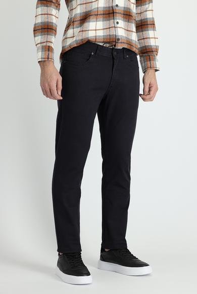 Erkek Giyim - KOYU FÜME 52 Beden Slim Fit Likralı Kanvas / Chino Pantolon