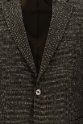 Slim Fit Desenli Ceket_2