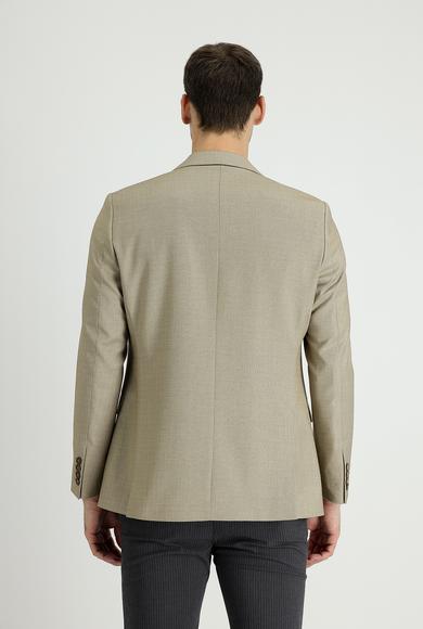 Erkek Giyim - ORTA BEJ 42 Beden Süper Slim Fit Klasik Ceket
