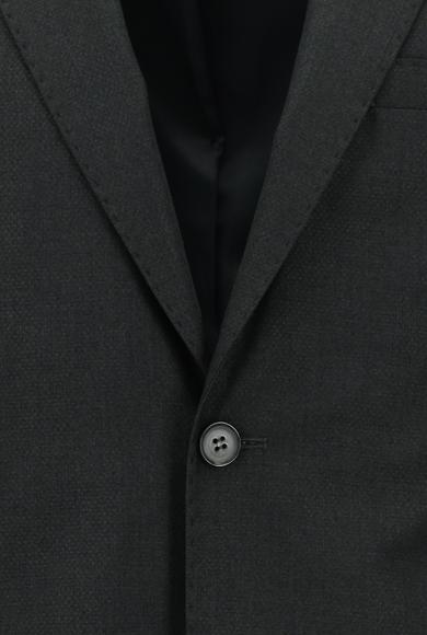 Erkek Giyim - KOYU FÜME 44 Beden Slim Fit Dar Kesim Klasik Takım Elbise
