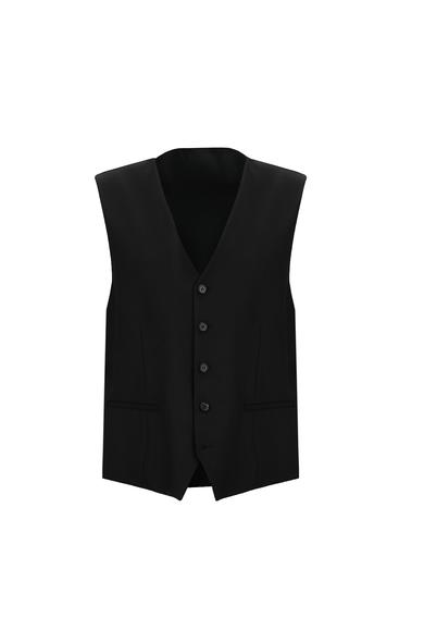 Erkek Giyim - SİYAH 50 Beden Klasik Yelekli Takım Elbise