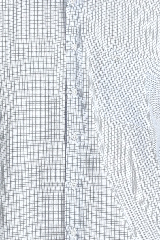 Erkek Giyim - Uzun Kol Klasik Kareli Pamuklu Gömlek