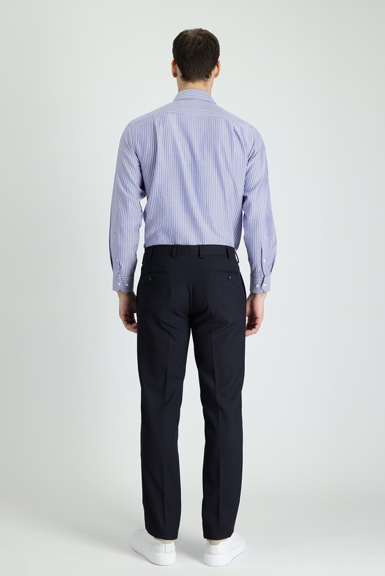 Erkek Giyim - Klasik Desenli Likralı Kumaş Pantolon