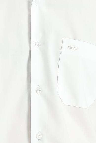 Erkek Giyim - BEYAZ XL Beden Uzun Kol Non Iron Klasik Pamuklu Gömlek