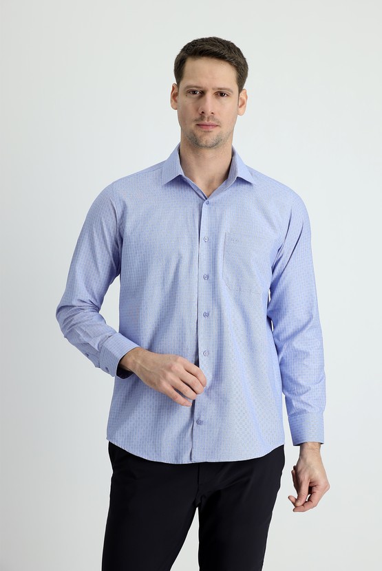 Erkek Giyim - Uzun Kol Klasik Kareli Gömlek