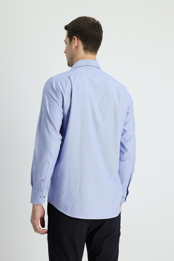 Erkek Giyim - Uzun Kol Klasik Kareli Gömlek