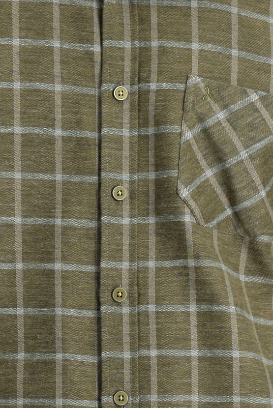 Erkek Giyim - Uzun Kol Regular Fit Ekose Oduncu Gömlek