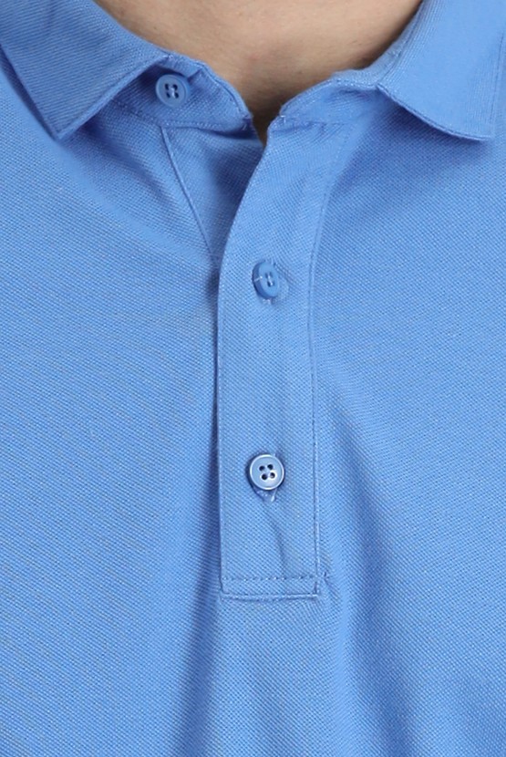 Erkek Giyim - Polo Yaka Regular Fit Pamuk Tişört