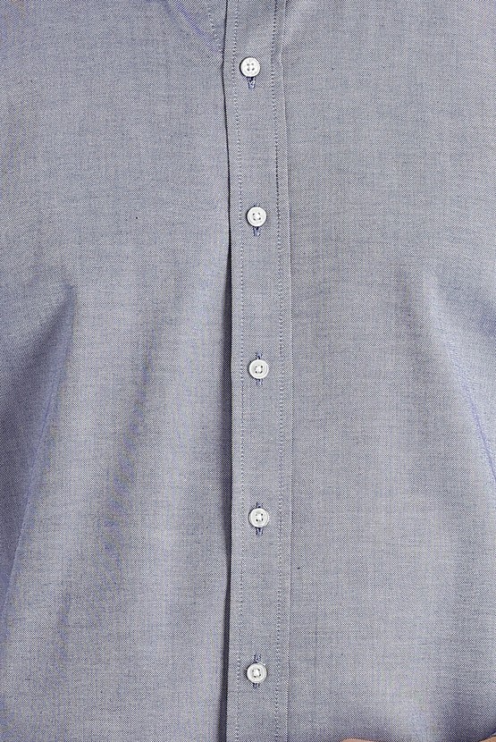 Erkek Giyim - Uzun Kol Slim Fit Dar Kesim Oxford Pamuk Gömlek