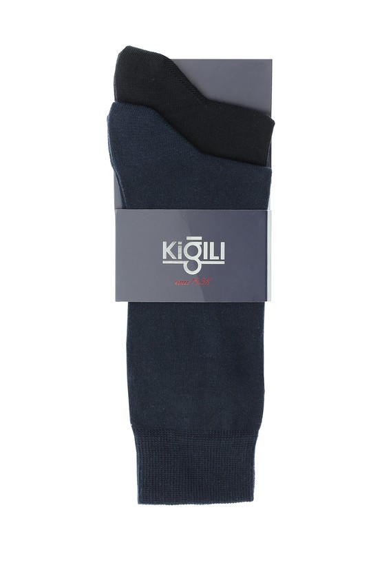 Erkek Giyim - 2'li Düz Çorap Seti