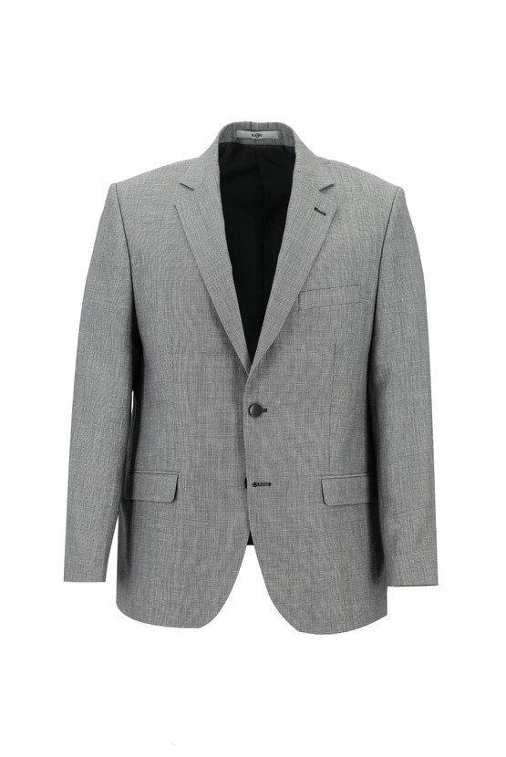 Erkek Giyim - Klasik Desenli Keten Ceket