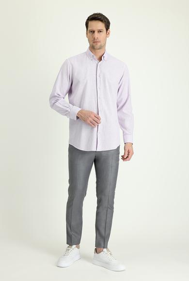 Erkek Giyim - AÇIK GRİ 60 Beden Slim Fit Klasik Pantolon