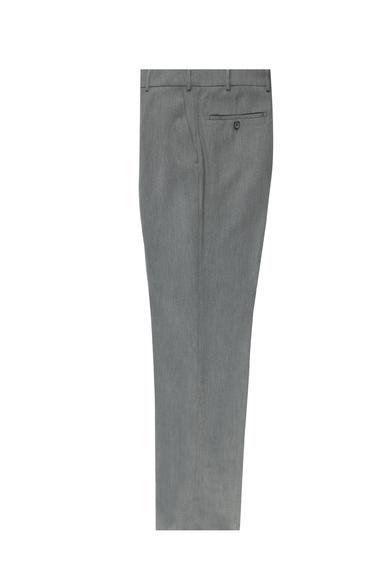 Erkek Giyim - ORTA GRİ 48 Beden Likralı Klasik Kumaş Pantolon