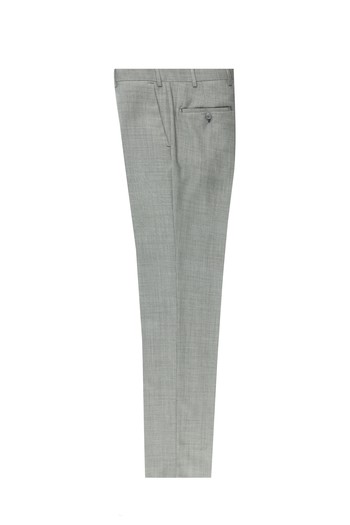 Slim Fit Dar Kesim Yünlü Klasik Kumaş Pantolon_0