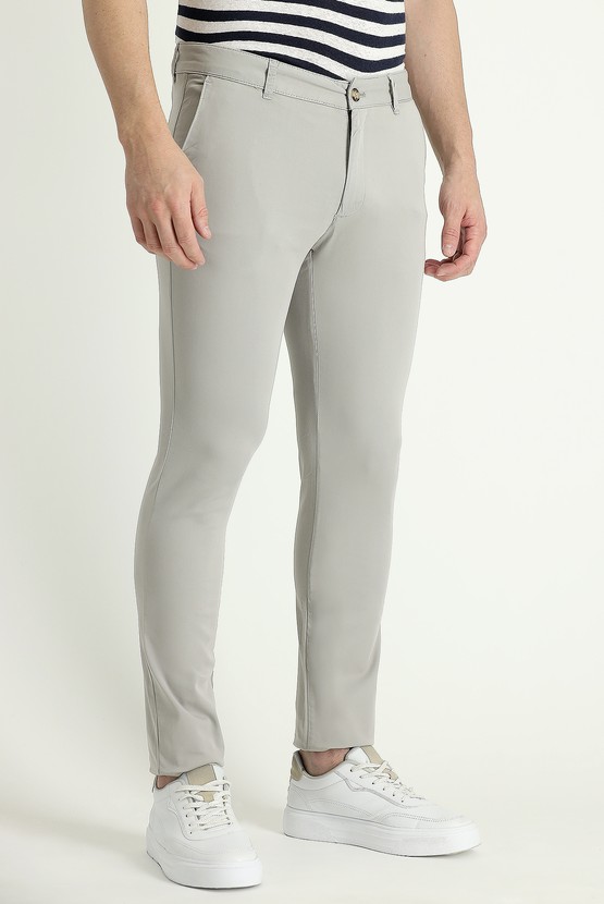 Erkek Giyim - Slim Fit Pamuklu Kanvas / Chino Pantolon